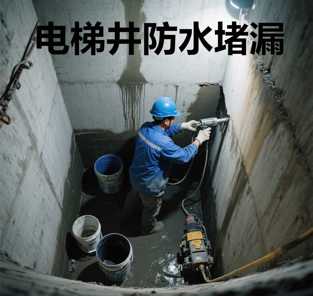 电梯井防水堵漏，阳泉专业电梯井漏水维修公司